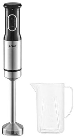 Suinga Batidora de mano. 1200W. Acero inoxidable. Función turbo. Selector de velocidad con luz. 4 cuchillas. Regulador de potencia. Motor silencioso. Mango ergonómico. Desmontable.