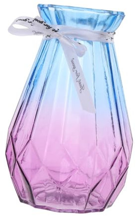 MAGICLULU Vase mit Farbverlauf Bunte Vasen Glasbehälter für Terrarien klein Dekor hochzeitsdeko hydroponische Verzierung Vase für Blumenarrangements Gradient Container Hyazinthe schmücken
