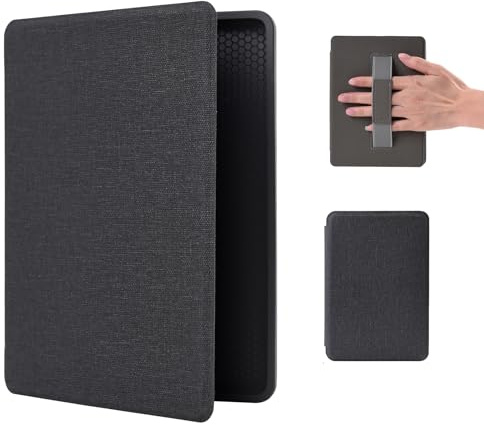 Kindle Paperwhite 11. Generation Hülle 2021 mit Magnetischer, 6.8 Smart-Cover Case mit Handschlaufe und Auto-Sleep-Wake-Funktion, Signature Edition Kindelhülen 2024 Black
