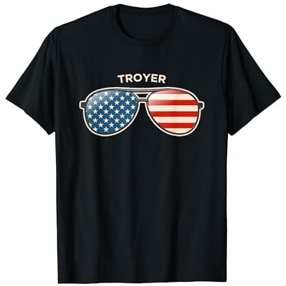 Troyer, MD Vintage US Flag Sunglasses T-Shirt