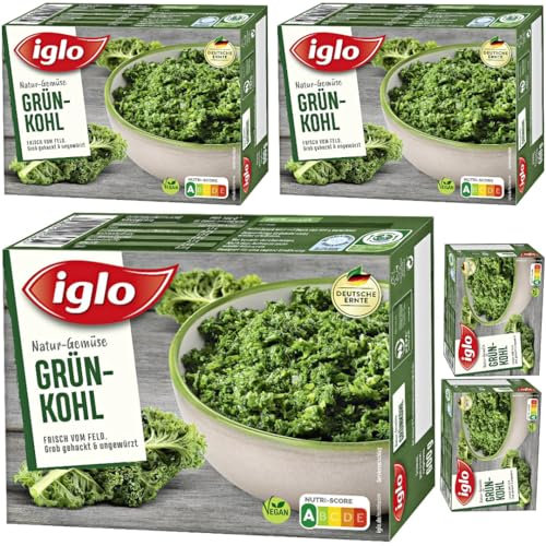 Iglo Grünkohl grob gehackt 600 Gramm x 5 STÜCK [Frischegarantie]