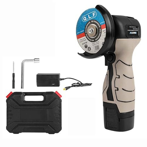 Toplionace Mini Amoladora Angular Inalámbrica Máquina Cortadora de Pulido Eléctrico Herramienta de Amolado Angular Eléctrica de Mano con Batería de 16,8V y 2000mAh