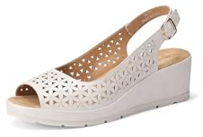 QUEEN HELENA Zeppe Comode Casual con Sottopiede Ortopedico Donna BZ397 (BZ397 Argento, Sistema Taglie Calzature EU, Adulto, Donna, Numero, Media, 37)