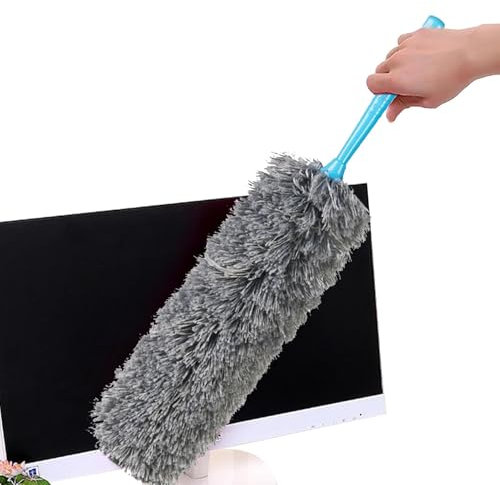 Pequeño plumero, plumero para la limpieza del hogar - Suministros para detergentes extraíbles, lavable a mano, agarre cómodo, colgable para muebles, ventilador techo, coche, ventana, casa