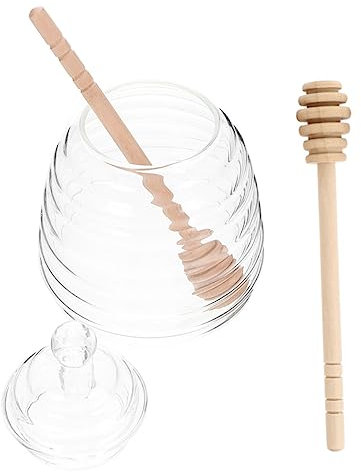 COLLBATH Kleine Gläser Honigbehälter Glas Marmeladenglas Deckel Für Haushalt Vorratsglas Mit Löffel Sirupgläser