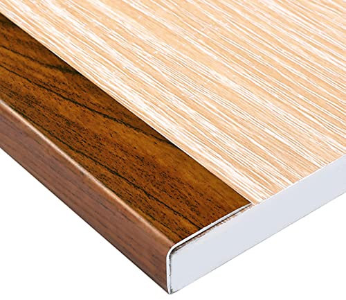 Protector de borde de escalera de aluminio antideslizante en forma de L para interiores y exteriores, tira cortable para suelos de baldosa/madera (estilo 5)