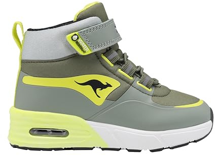 KangaROOS Jungen Unisex Kinder K-XI Creed Mid EV Sneaker, Seagrass/Sulphur Spring, 26 EU