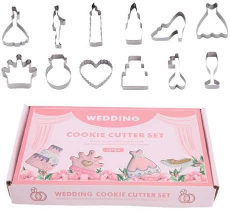 Ausstechformen für Hochzeiten, Ausstechformen-Set | 12X Hochzeits-Backform-Ausstecher | Wiederverwendbare Keksform in Braut- und Bräutigamform für Küche und Bäckerei