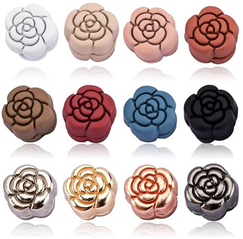 Janety Hijab Magneten, Magnetischer Hijab Clip 12 Paar | Magnetische Knöpfe ohne Nadeln für Hijabs, muslimische Schals