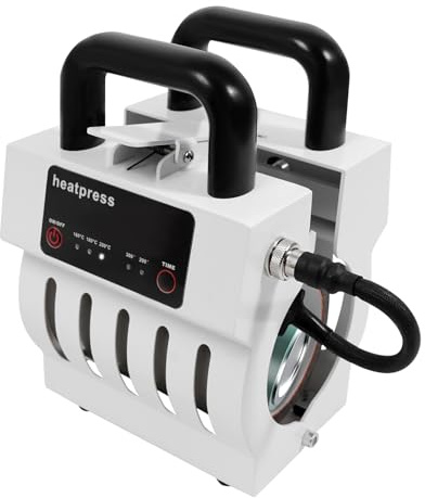 Etrhdfyts Tragbare Tassenpresse Maschine mit 1.5m Netzkabel, Tumbler-Hitzepresse, Mug Presse Heater Bedrucken Sublimationspresse Hitzepresse Heißpresse 10-11 oz (Weiß)