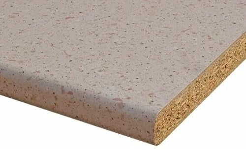 Generico Top per Cucina Piano Cottura in Laminato Stratificato HPL sp mm 38 x 2050 x 600 - Colore: Nero Vulcano - mm 40 x 600 x 1800