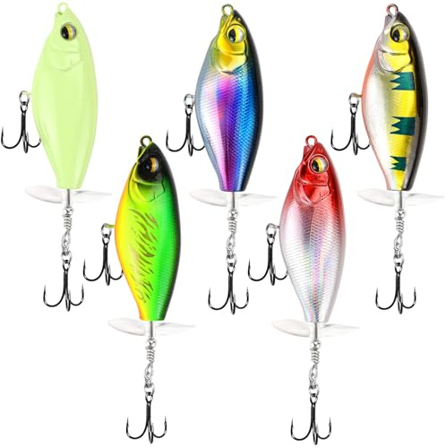 Topwater Köder Angelköder Kunstköder Oberflächenköder Whopper Plopper Wobble Oberfläche Schwimmende Köder Angelzubehör für Forelle Barsch Hecht Zander für Süß- oder Salzwasser