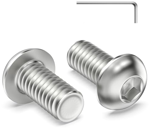 Zuyya 60 st. linshuvudskruvar M6 x 12 mm platt huvudskruvar M6