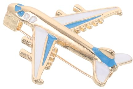 Didiseaon Spilla a Forma di Aereo in Lega Blu, Spilla da Donna per Giacche e Zaini, Accessorio per Colletto Versatile e Decorativo per Uso Quotidiano e Feste