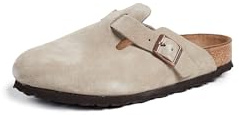 Birkenstock Women's Boston Soft Footbed Clog,Taupe Suede,40 M EU