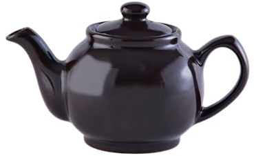 Price & Kensington Théière anglaise pour 2 tasses, en faïence de qualité supérieure, avec vernis brillant, marron rockingham, passe au micro-ondes et au lave-vaisselle, théière vintage