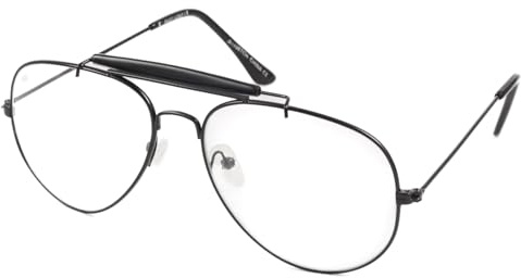 KISS AIR FORCE Gafas de Vista Hombre Mujer – Estilo Aviador con Montura de Metal Ligera & Resistente – Lentes Transparentes, Fotocromáticas o Filtro Luz Azul PC, TV, Trabajo & Gaming – Look Icónico
