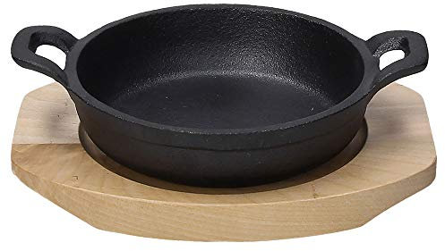 Tognana Fusion Taste Tegame in ghisa con supporto in legno cm 11