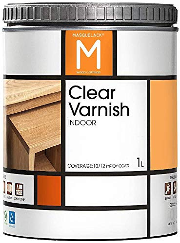 MASQUELACK M Vernis pour Bois d'Intérieur - Clear Varnish - Couleur Natur Matt - Format 1 L - Séchage Rapide et Application Facile - Lasure pour Utilisation en Intérieur - Crée un Film Protecteur