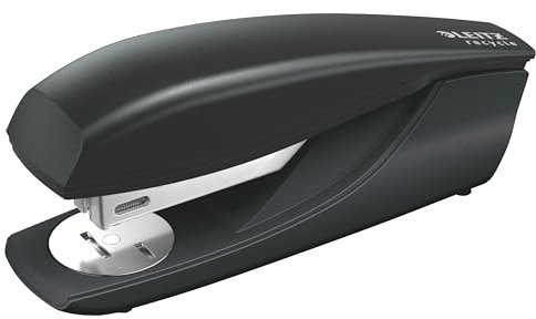 Leitz Heftgerät, 30 Blatt, Inkl. Heftklammern, Integrierter Entklammerer, 100% recyclebar, Umweltfreundlich, Schwarz, Nexxt Recycle-Serie, 56040095