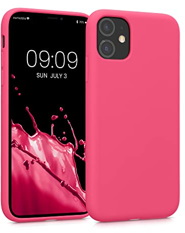 kwmobile Custodia Compatibile con Apple iPhone 11 Cover - Back Case per Smartphone in Silicone TPU - Protezione Gommata - awesome pink