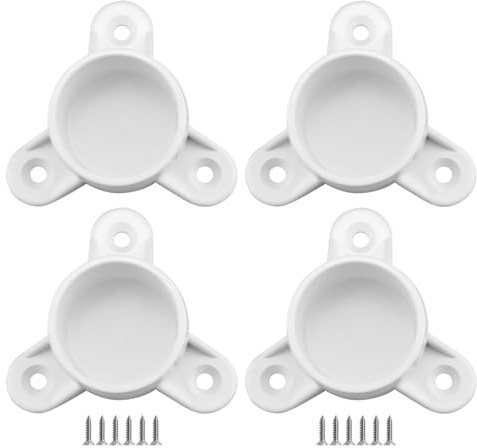 SDTC Tech 4-Pack 1 Inch PVC Table Leg Cap Fittings