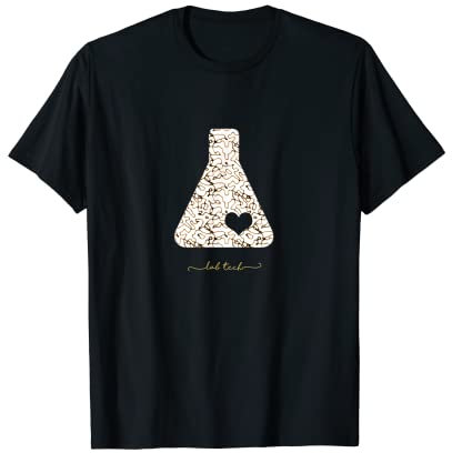 Beaker with heart - medical lab tech love lab week gift T-Shirt