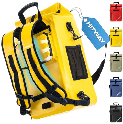 HITWAY 3in1 Fahrradtasche-29L-Geeignet als Umhängetasche - Gepäckträgertasche -Rucksäcke für Radsport -100% wasserdicht - 3M reflektierende Paneele