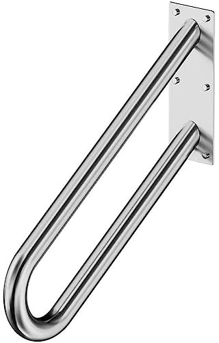 Handlauf Treppe 1–3 Stufen,Wandmontiertes Treppenhandläufe U-Förmiges Handläufe aus Edelstahl für Stufe Innen Außenbereich Geländer handlauf,Slive u,50cm/20in