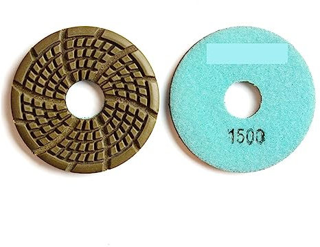 Abrasive Tools 2PCS Concrete Diamond Polishing Pad Wet Use Floor Grinding Disc Angle Grinder Floor Grinding Machine Buffing Wheel (Color : Grit 1500)