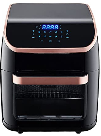 Air Fryer, 12L Oil Free Air Fryers 10-in-1 Digital Air Fryer Oven Rotisserie Kit Rotisserie/Air Fry/Roast/Dehydration with LED Touch Screen and Multi-function Racks, 1500W Rap