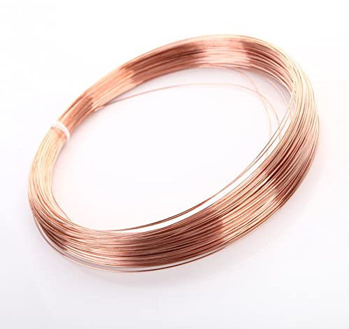 HiTbod Massiver Blanker Kupferdraht/Brass/0.1Mm*10M