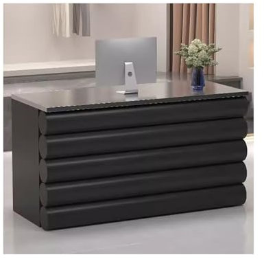 BJYXJ Empfangstheke Moderne Rezeption mit Theke Multifunktionaler Stehtisch für Büro Lobby Shop Salon(Color:White,Size:L)