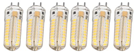 6Pcs GY6.35 LED Corn Light Bulb, 7W AC DC12V 700lm, 360-Degree Lighting for Pendant Lamps, Ceiling Lamps, Indoor and Outdoor Use (Warm Light)