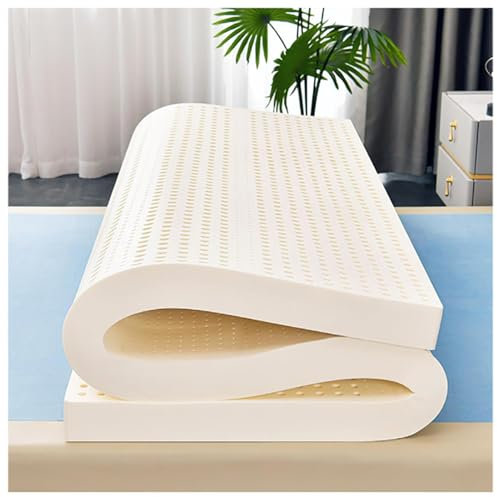 100% Natur-Latex Matratze,Kompression Und Keine Verformung, Wabenporenbelüftung, Weich Und Bequem,Naturkautschuk Matratze,4in,83inX75in
