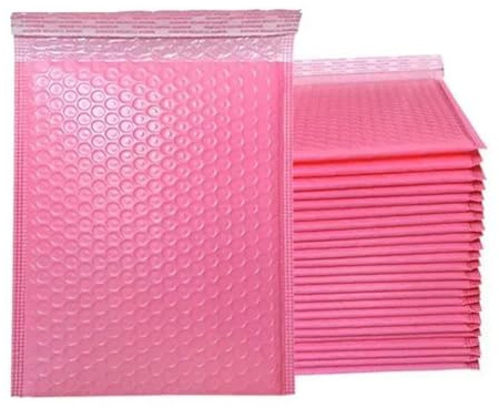 100 Stück Umschläge, Versandpakete, schwarz, Verpackungsmaterial, Luftpolsterversand, Verpackungsbeutel, Umschläge, Versandpaket, für kleine Unternehmen, Rosa, 15 x 18 cm