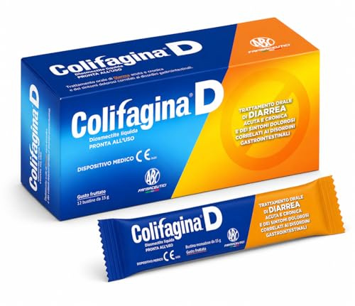 Diarrea acuta e cronica | Colifagina D - bustine pronte all'uso per adulti e bambini - con Diosmectite per un'azione adsorbente e protettiva sull'intestino
