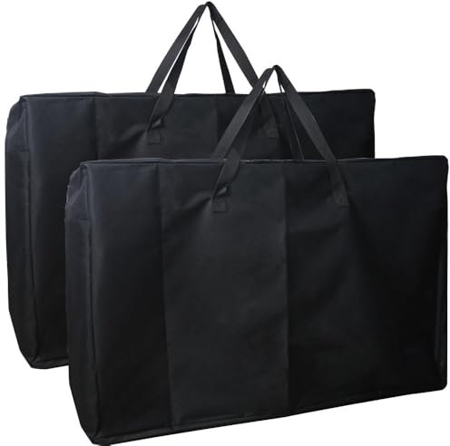 Ostlttyn Grande borsa portaoggetti per mobili da giardino, confezione da 2, 105 x 73 x 28 cm, resistente, 600D, reclinabile, pieghevole, per spiaggia, salotto, campeggio, sedia da patio, borsa da