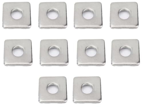 Vierkantscheiben 10 Stück M10*20 * 1 quadratische unterlegscheiben bauscheiben beilagscheiben karosseriescheiben Edelstahl Flach Pad Abstandshalter Dichtung für Hardware Verschluss Dekoration