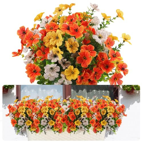 msymsyu Plastikblumen 7 Bündel Kunstblumen 36cm Künstliche Blumen Wie