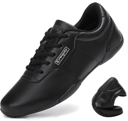 Kvwqoty Chaussures Cheerleader Cheerleading Shoes Cheer Sneakers de Danse Basket de Danse Femme Enfant Yoga Compétition Teen School Base Girls Noir 41