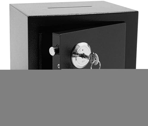 Coffre-fort Domestique, Petit Coffre-fort Antivol avec Fente pour Pièces, Coffret Anti-Feu pour Valeurs Bijoux Voyage Maison Bureau