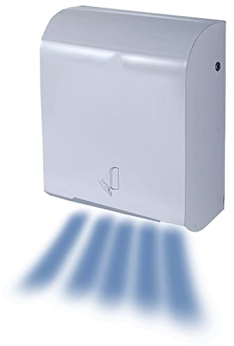 HCZKIUJY Asciugamani Elettrico Ultrasottile in Acciaio Inox a induzione Automatica - Potenza Elevata, induzione a infrarossi, Acciaio Inox 304, commutazione Automatica tra Caldo e Freddo (A)