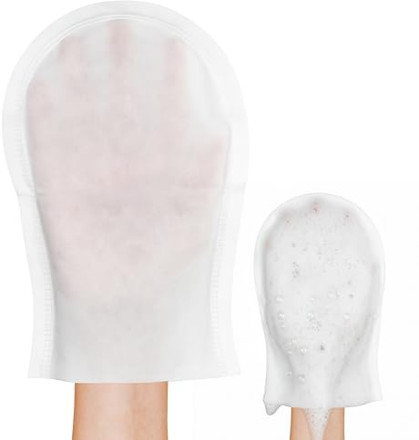 Empuñaduras jabonosas desechables para higiene personal – Guantes de baño listos para usar con espuma activa – Delicadas con la piel ideales para personas mayores, discapacitados, camping y viajes