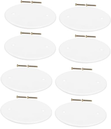 Couvercle de Plaque de Sortie Rond Blanc 8 Pcs, Cache Plafond | Pp, Protection Spot Laine de Verre, Plaque de Luminaire de Plafond, Cache Électricité Plafond