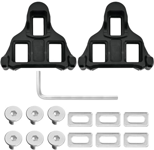 SPD-SL kompatible Fahrrad-Cleats, rutschfeste klick-Pedalplatten für Rennrad & Indoor-Schuhe, 1 Paar, passend für Shimano SPD-SL Pedale SH10/SH11/SH12 für Road, MTB & Spin Bike