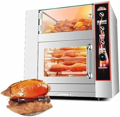Macchina commerciale per patate dolci arrostite, regolazione della temperatura 50-250℃, forno elettrico automatico da tavolo a gas per bancarella di strada, macchina per patate dolci arrostite, pata