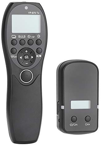 Tonysa Télécommande sans Fil pour Déclencheur D'appareil Photo, Déclencheur à Distance avec Minuterie, 2.4 GHz, 32 Canaux, 100 M, écran LCD, pour R RP 80D 77D 70D