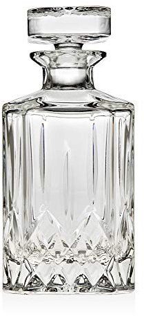 Godinger Whiskey Decanter, Liquor Decanter, with Stopper, Barware & Drinkware ,for Liquor, Wine, Bourbon, Scotch & Cocktails Oxford Crystal Collection