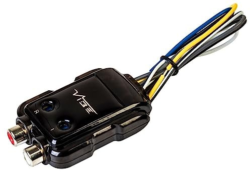 Vibe Audio Stratégiques Link de voiture 2 canaux Speaker Wire vers 2 canal Bas Niveau Ligne de sortie RCA convertisseur avec auto Sense